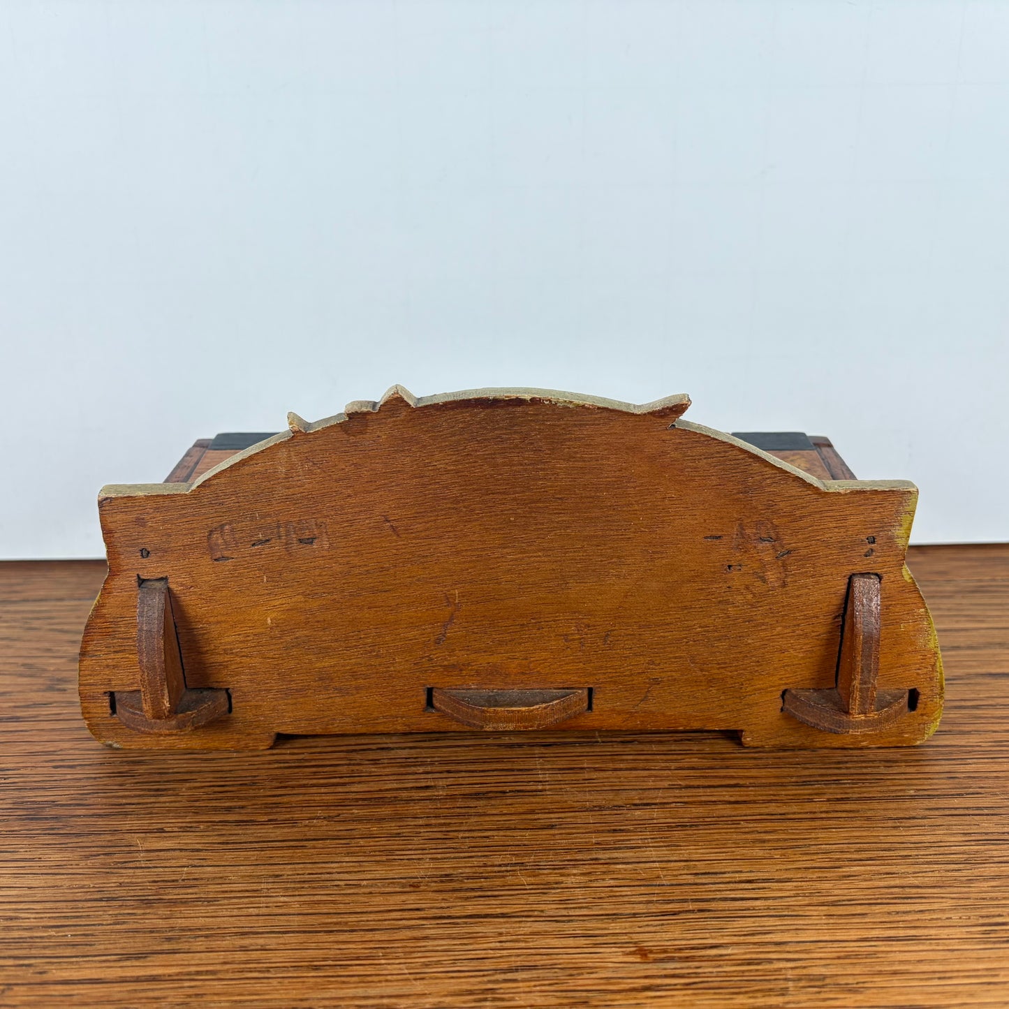 Vintage houten postzegel doosje