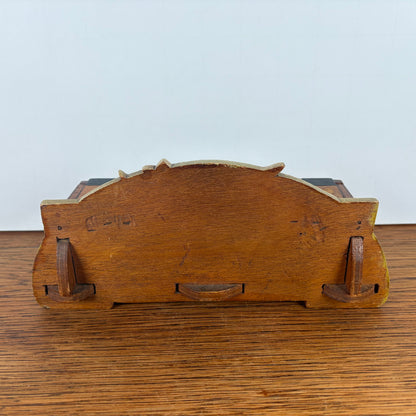 Vintage houten postzegel doosje