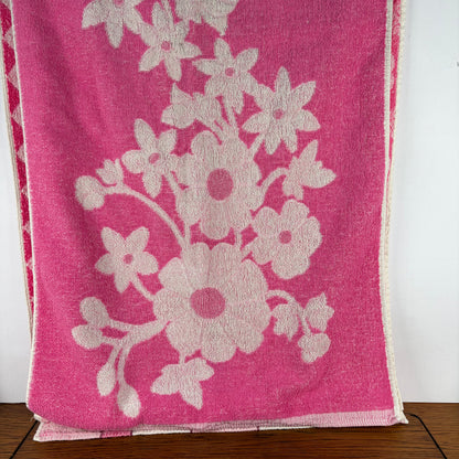3 vintage handdoeken roze