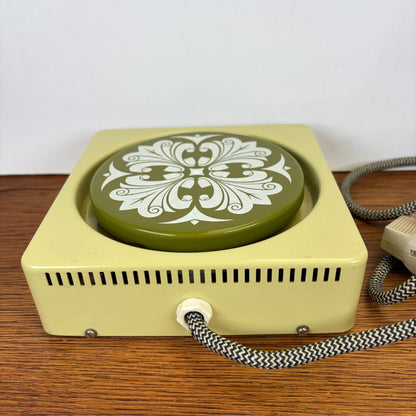 Vintage warmhoudplaatje groen