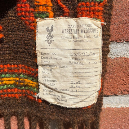 Vintage wollen wandkleed