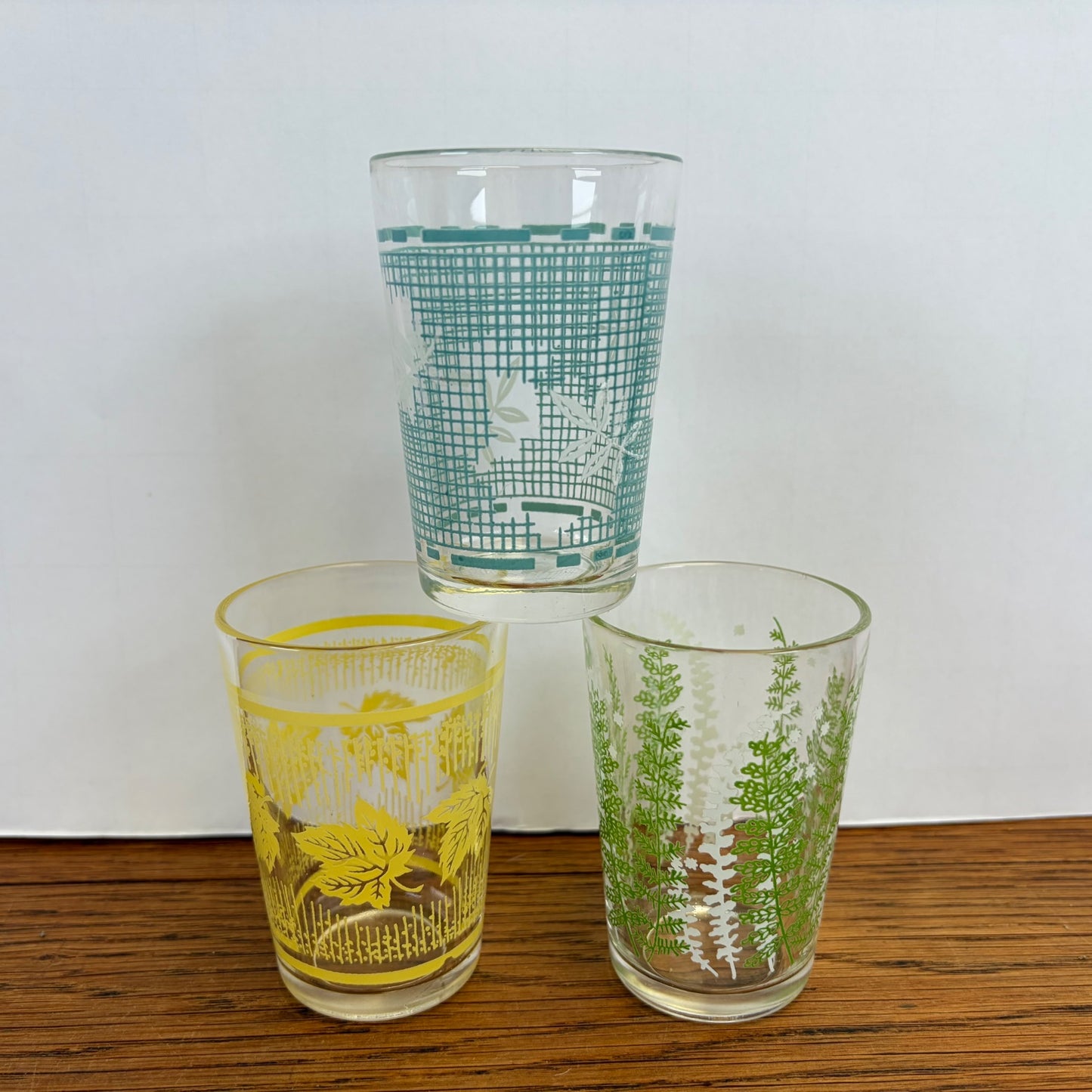 3 vintage glaasjes klein