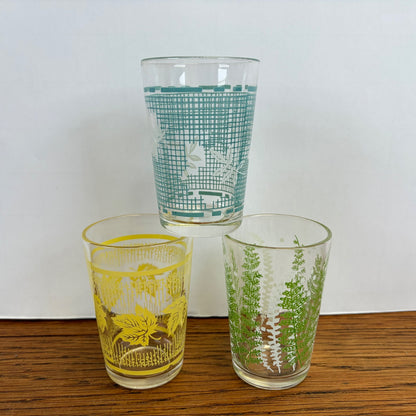 3 vintage glaasjes klein