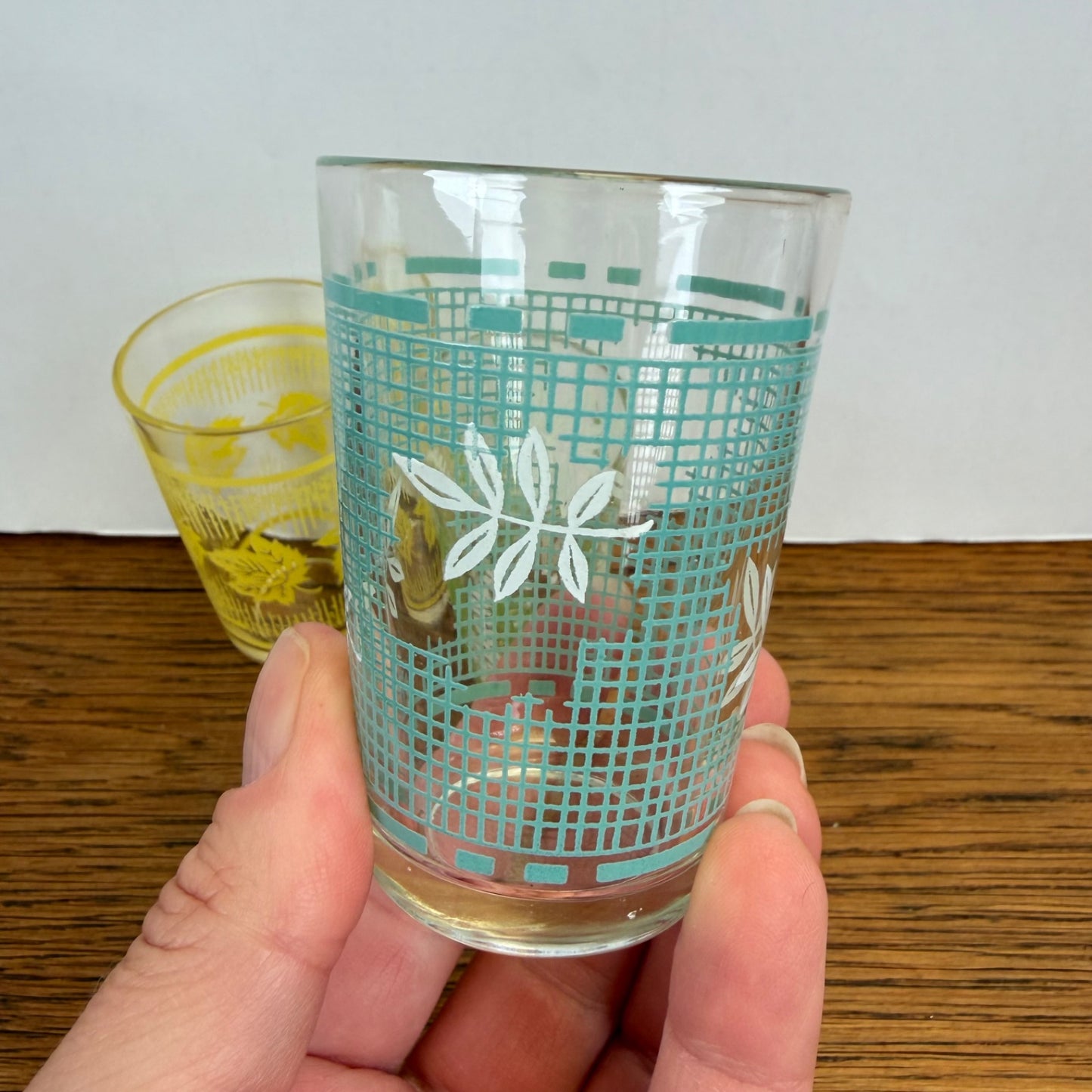 3 vintage glaasjes klein
