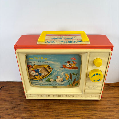 Vintage Fisher Price Giant Screen Music Box TV 1966