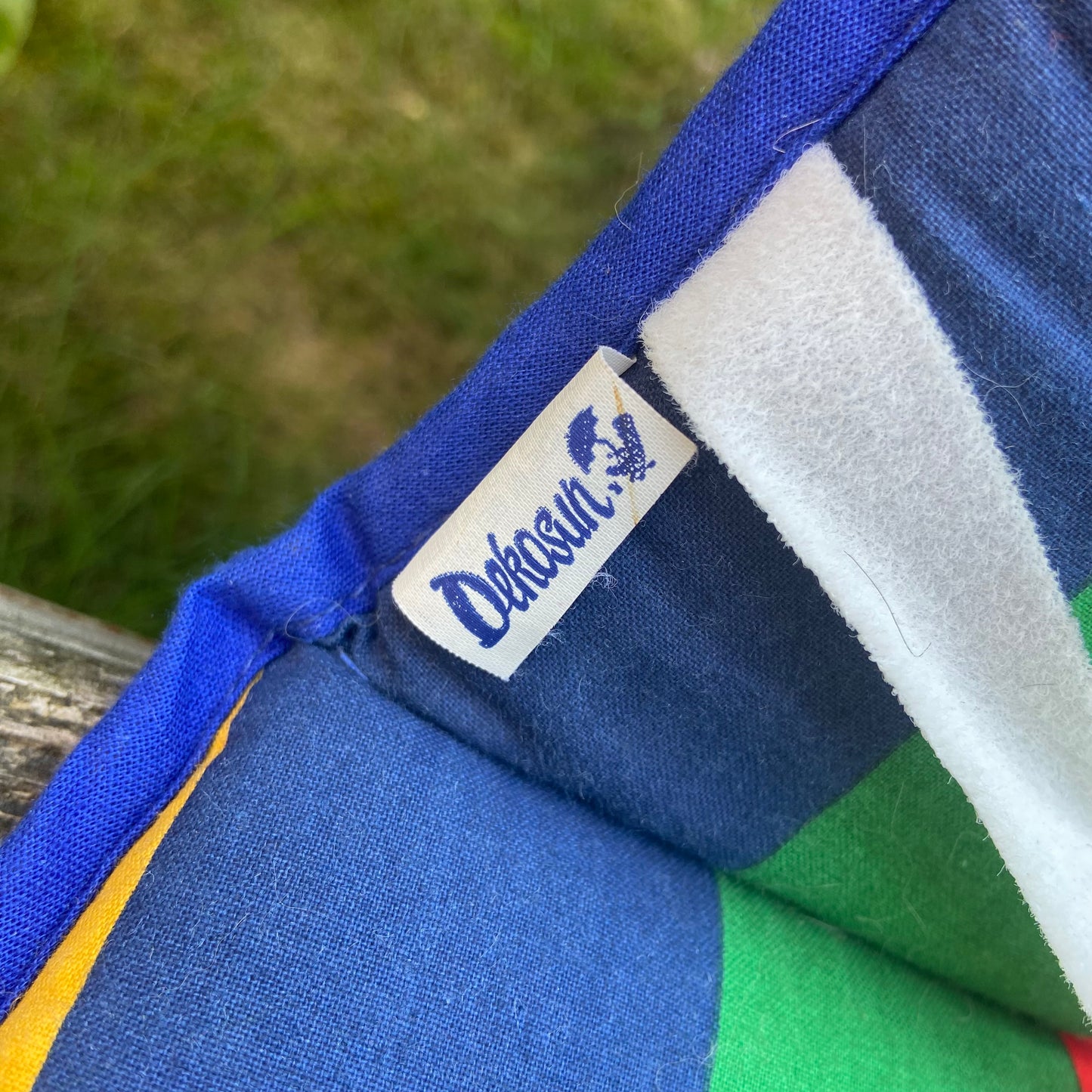 Vintage tuinstoel kussens streep