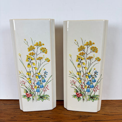 2 vintage radiatorbakjes bloemen