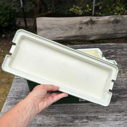 Vintage auto koelbox groen