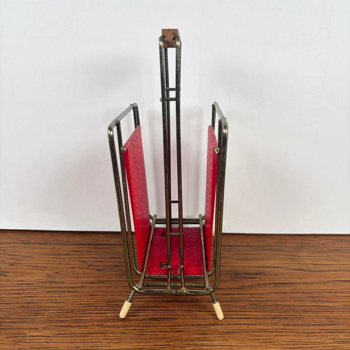 Vintage brievenhouder rood