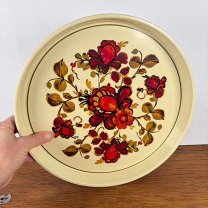 Vintage dienblad bloemen