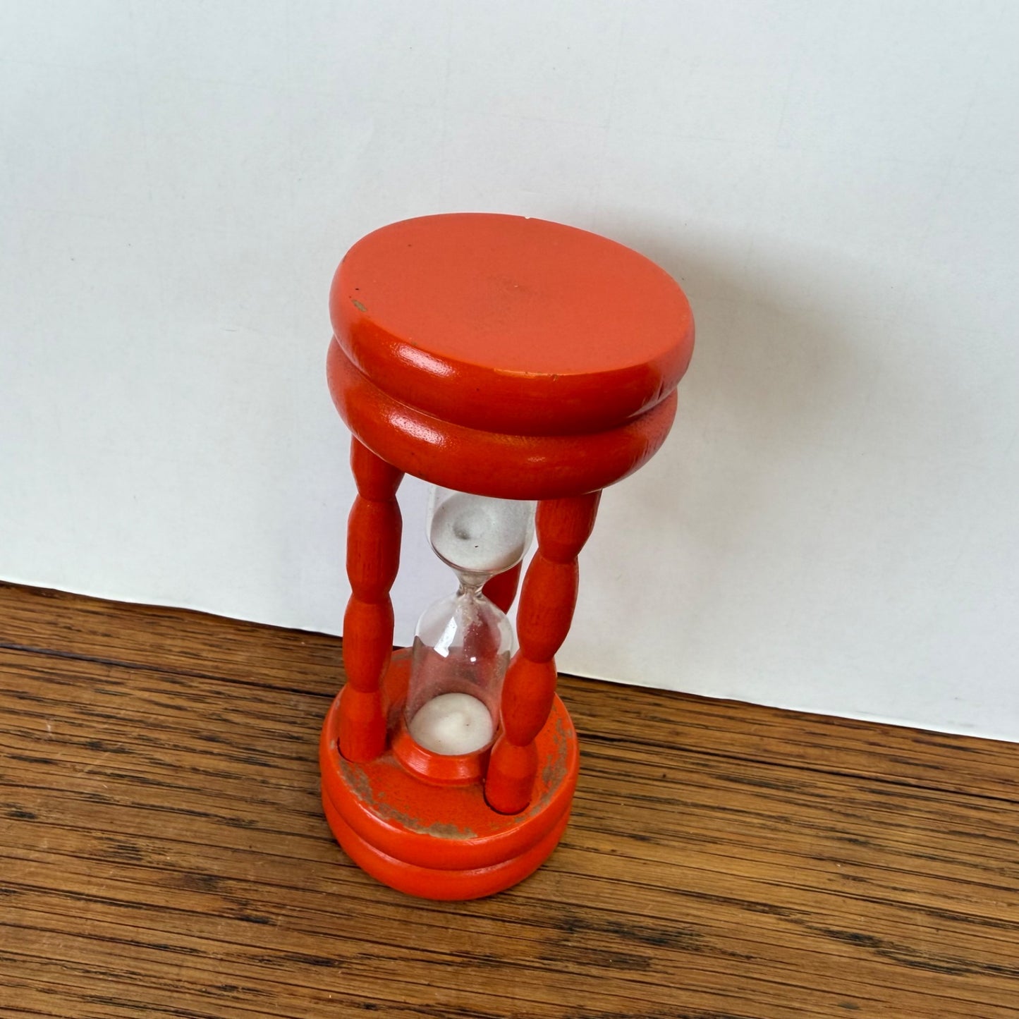 Vintage houten oranje zandloper