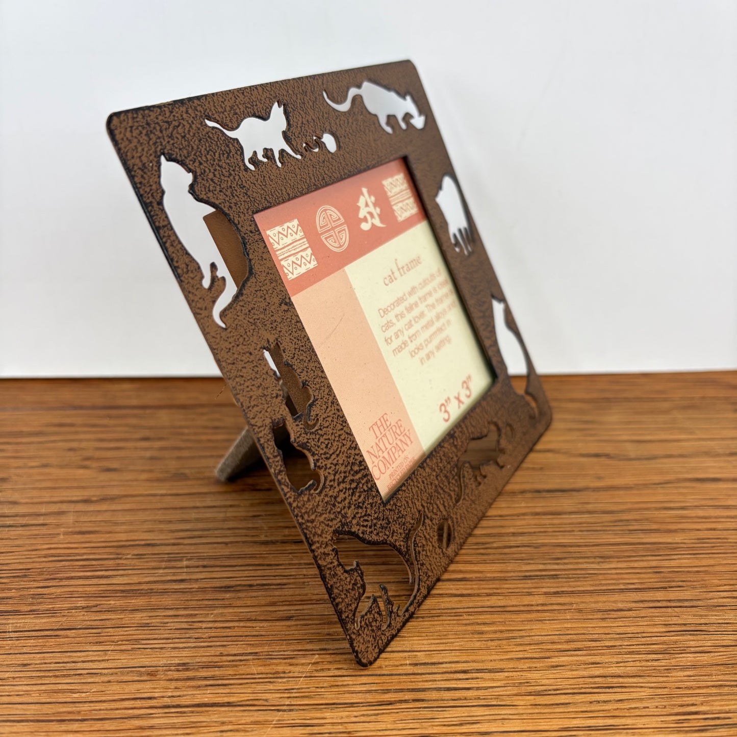 Vintage metalen fotolijstje katten The Nature Company