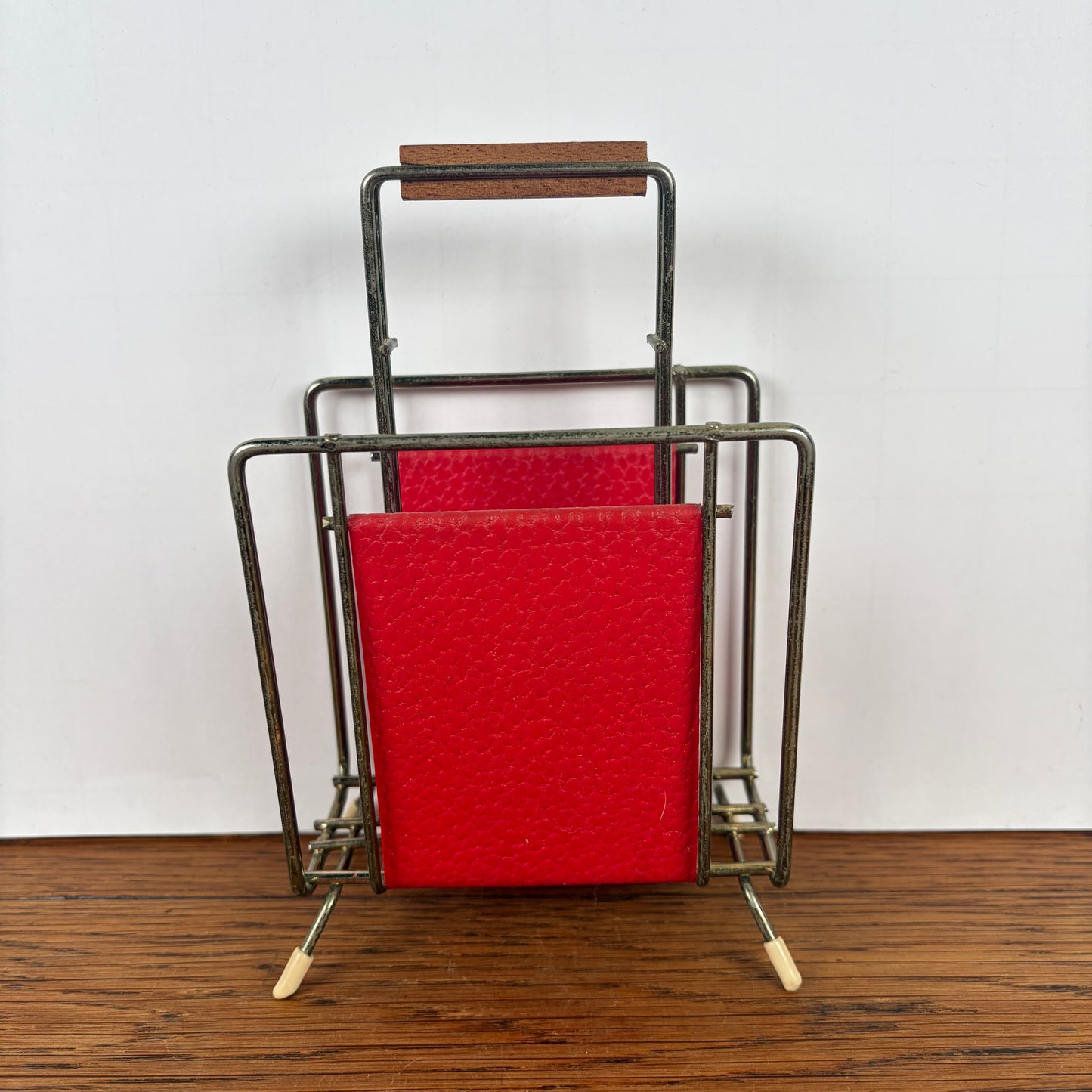 Vintage brievenhouder rood