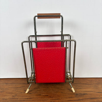 Vintage brievenhouder rood