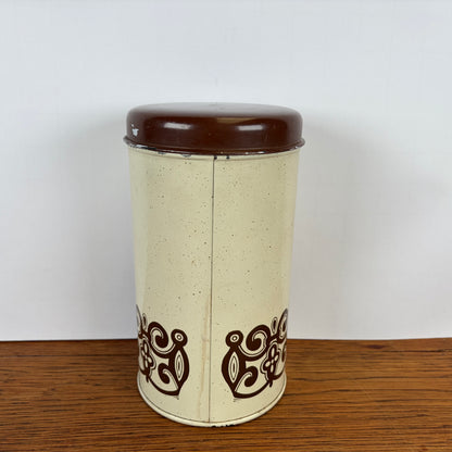 Vintage Brabantia beschuitbus creme bruin