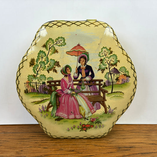 Vintage blik twee dames in park