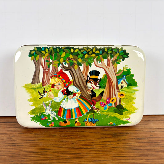 Vintage blikje roodkapje