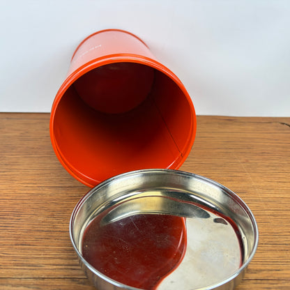 Vintage Brabantia oranje beschuitbus
