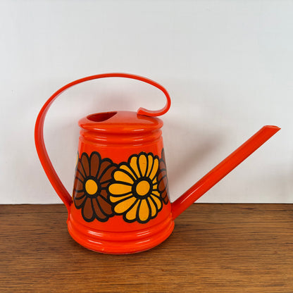 Vintage oranje Emsa gieter