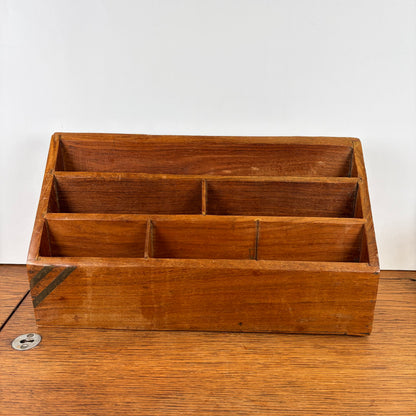 Vintage houten brievenstandaard