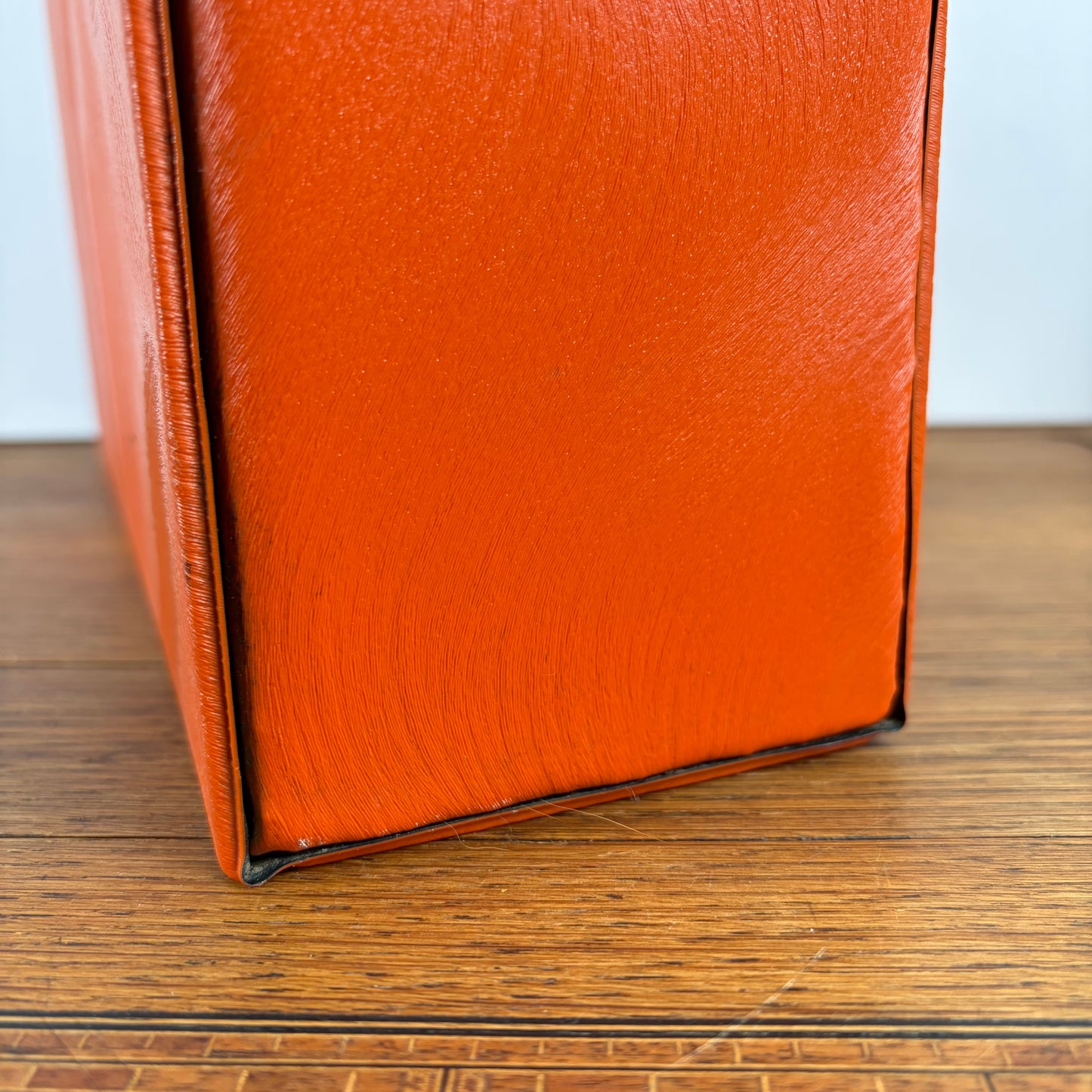 Vintage oranje lp koffer
