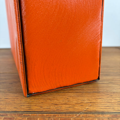 Vintage oranje lp koffer