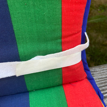 Vintage tuinstoel kussens streep
