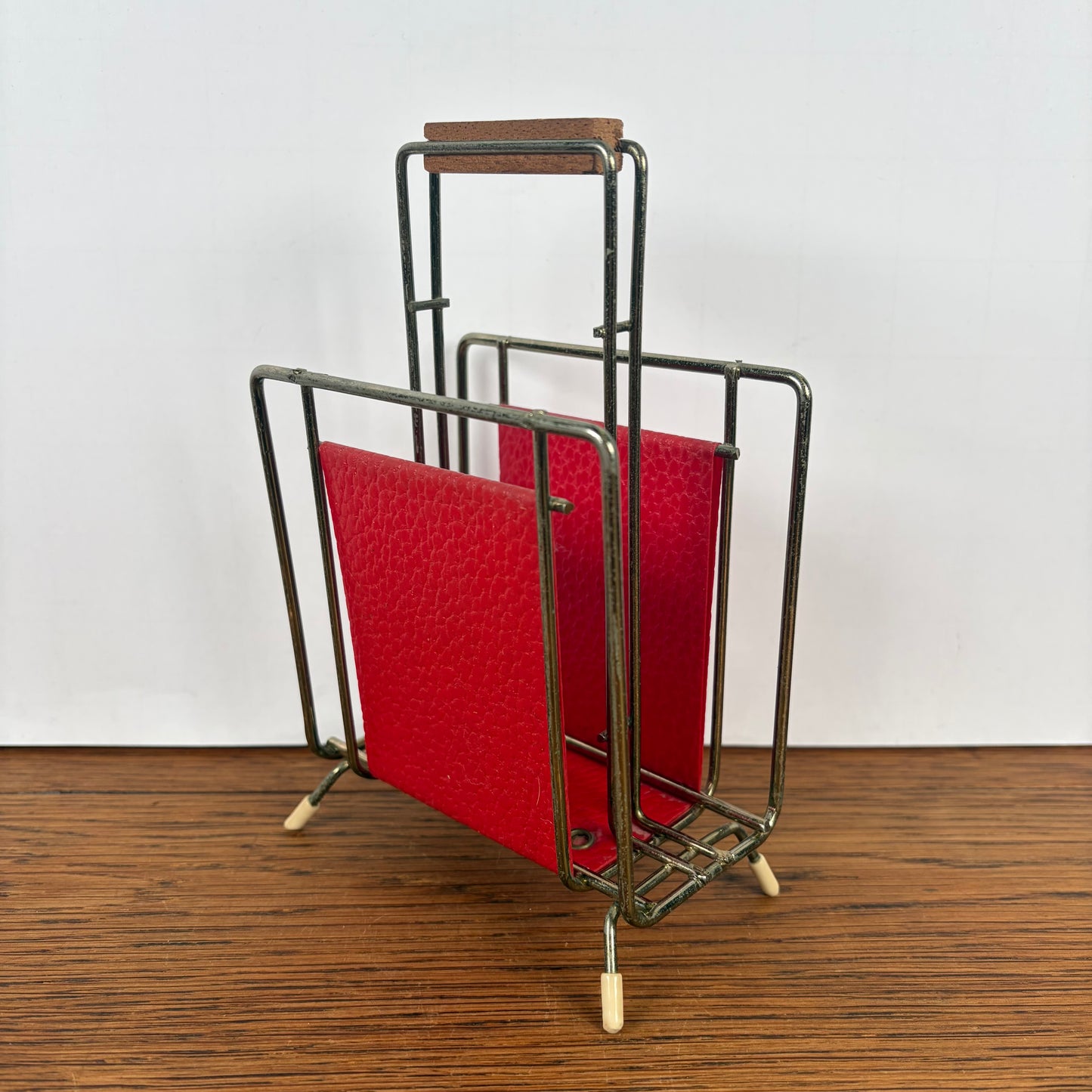 Vintage brievenhouder rood