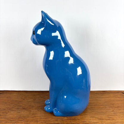 Vintage blauwe kat met groene ogen