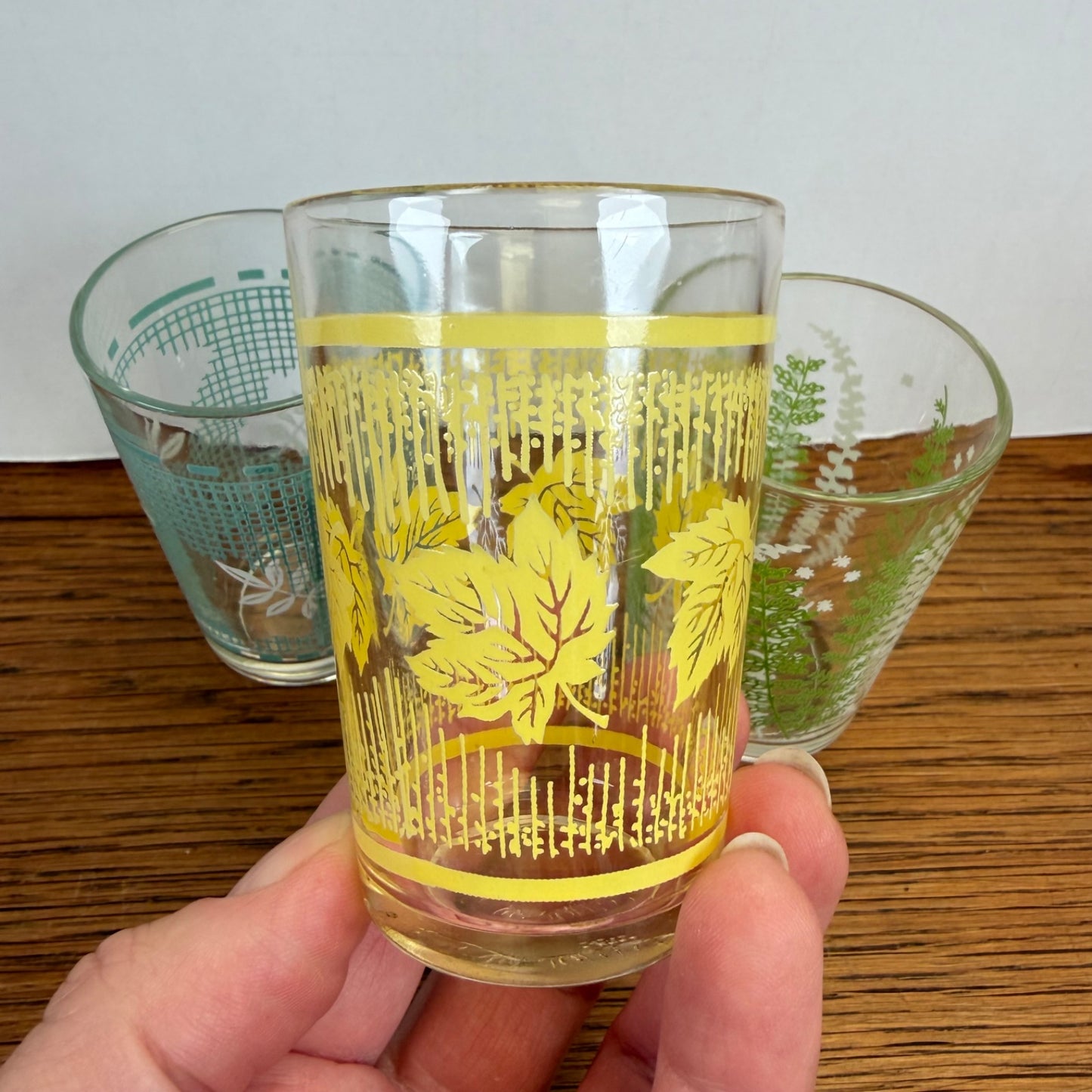 3 vintage glaasjes klein