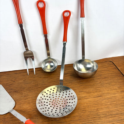Vintage keukengerei set oranje Sola Elite