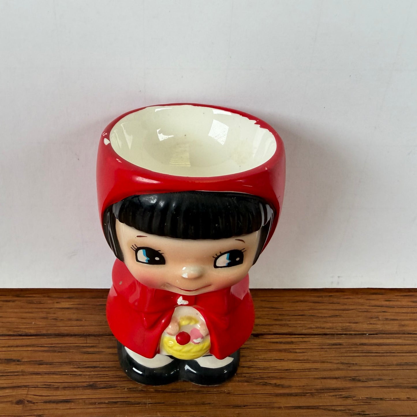 Vintage eierdopje roodkapje