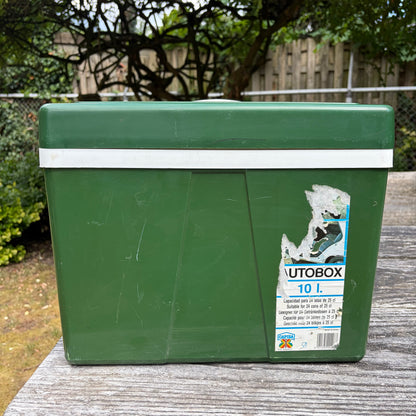 Vintage auto koelbox groen