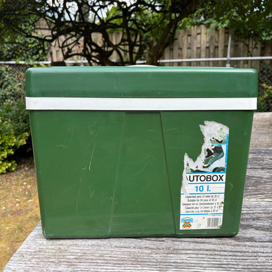 Vintage auto koelbox groen