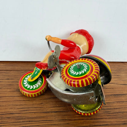 Vintage blikken speelgoed driewieler