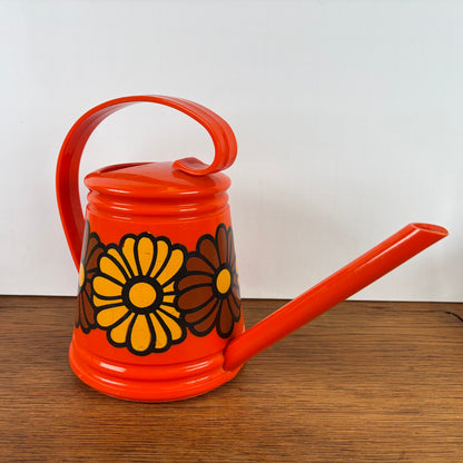 Vintage oranje Emsa gieter
