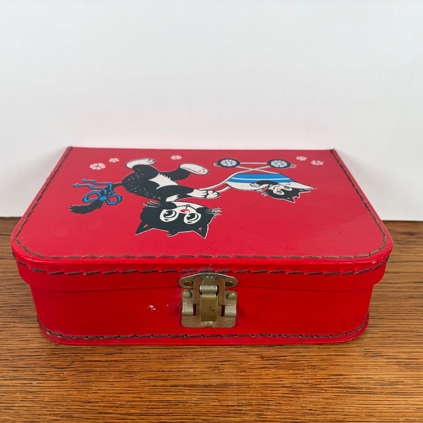 Vintage kinder koffertje kat