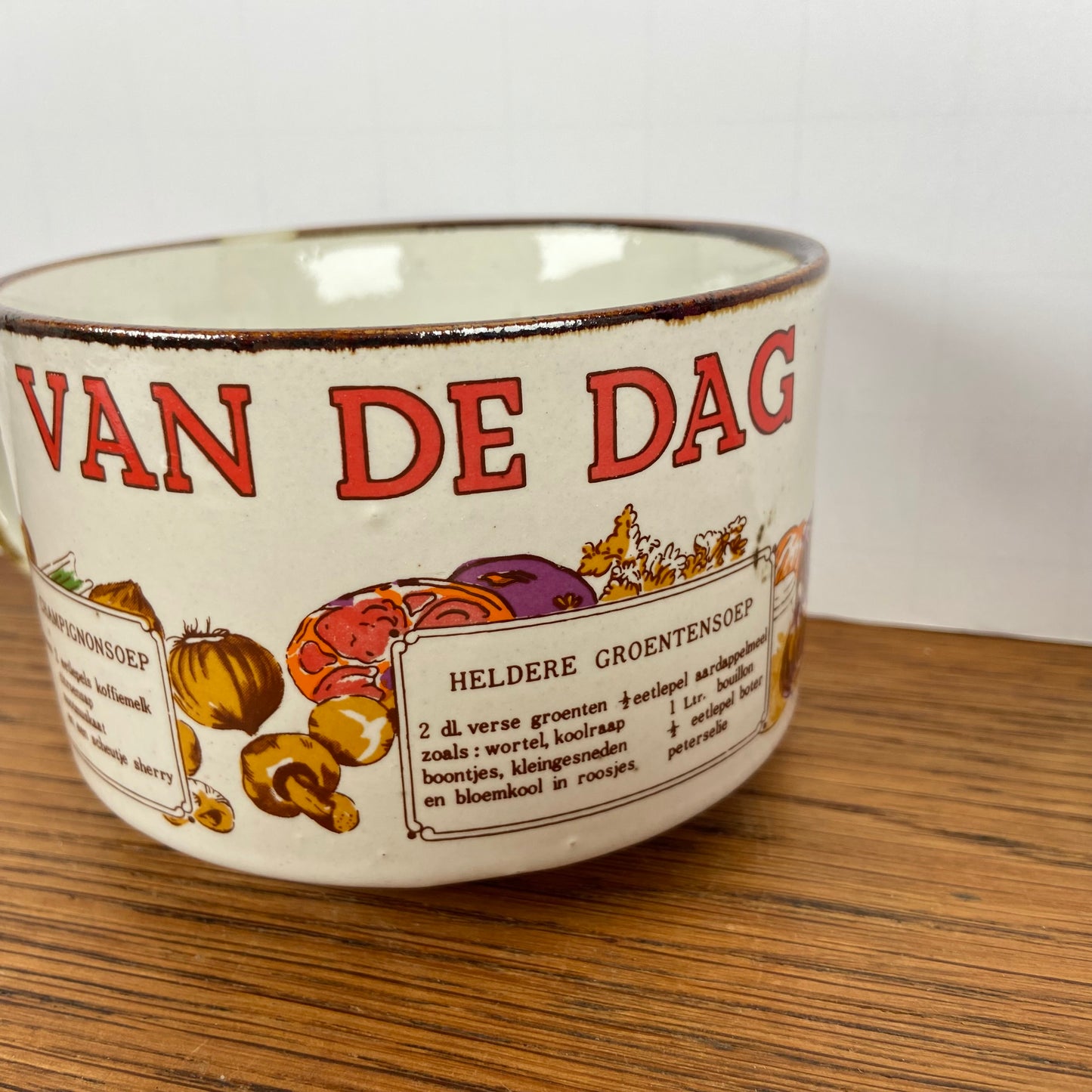 Vintage soepkom Soep van de Dag