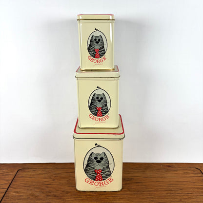 Vintage blikken George Happy Cat Design