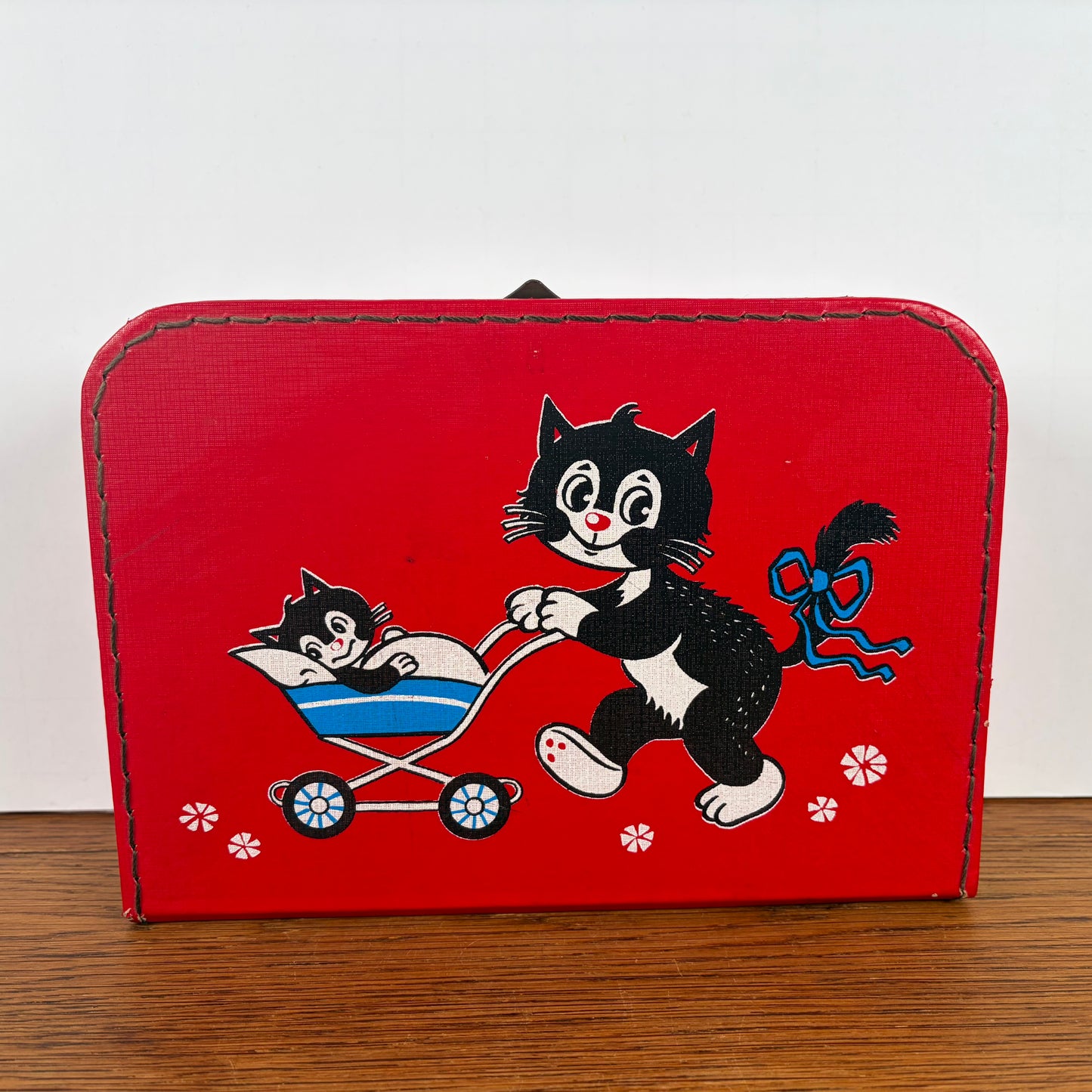 Vintage kinder koffertje kat