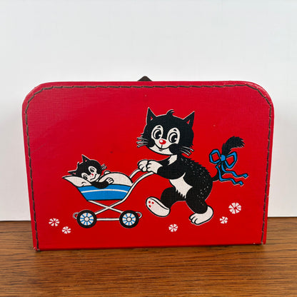 Vintage kinder koffertje kat