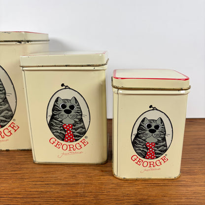 Vintage blikken George Happy Cat Design