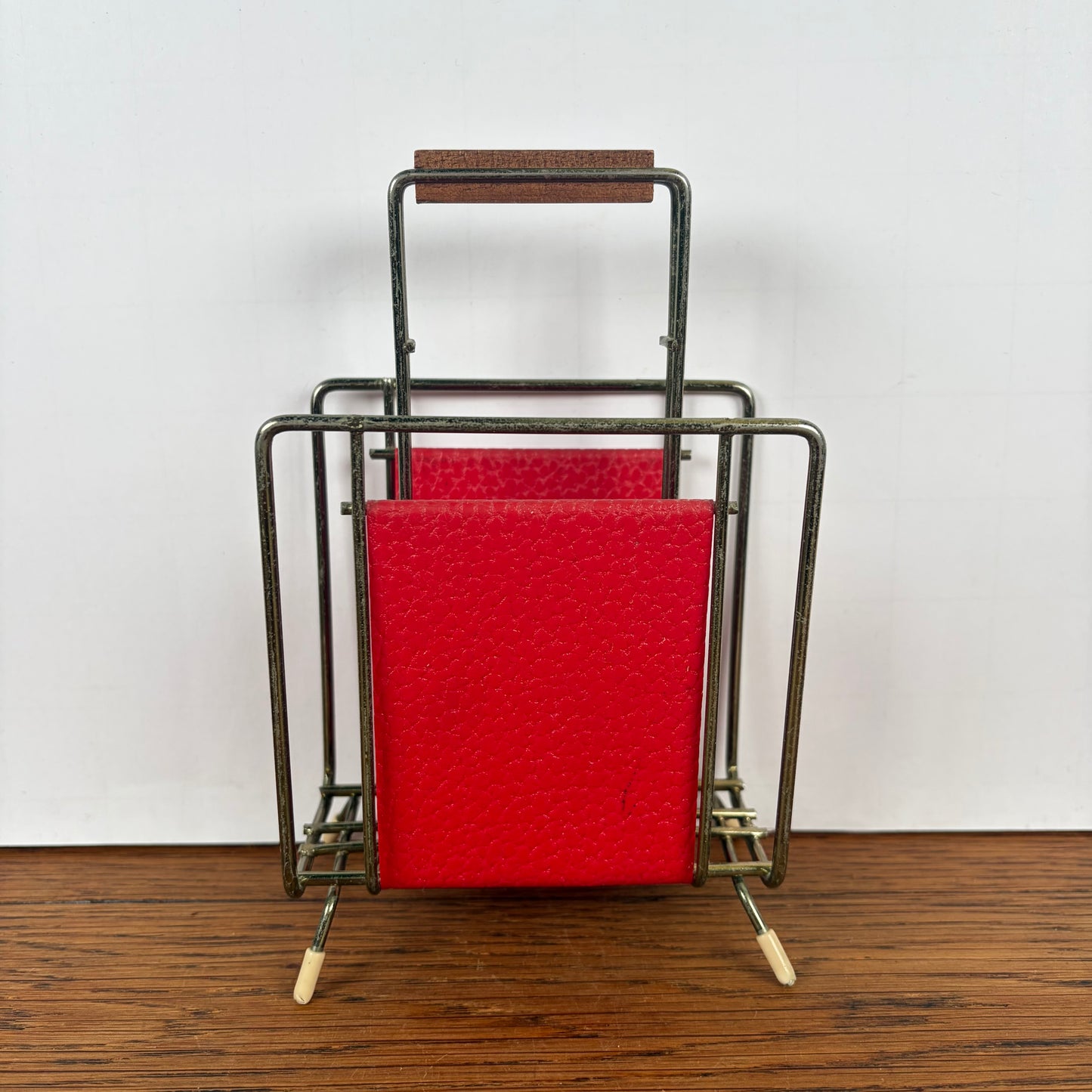 Vintage brievenhouder rood