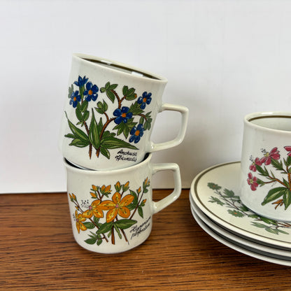 Wilde bloemen kop en schotels Douwe Egberts