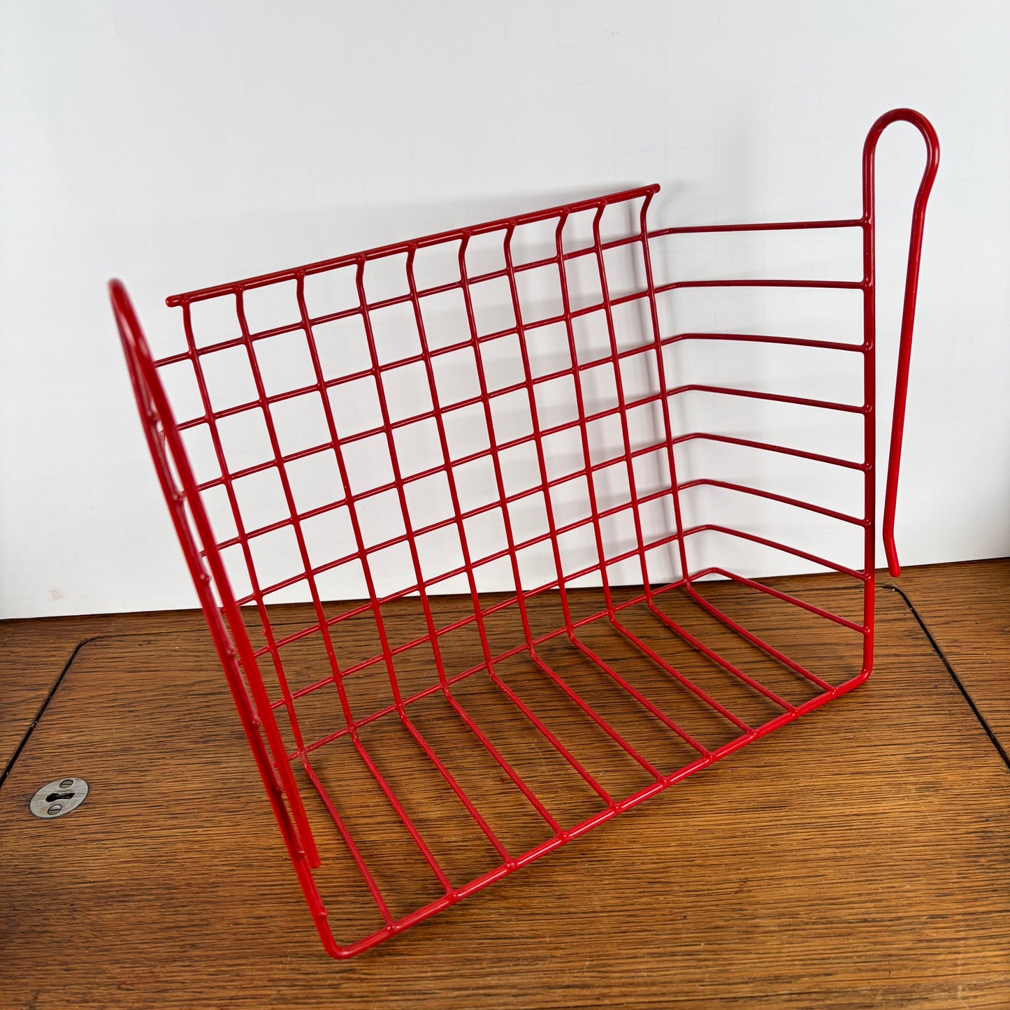 Vintage draadmandje rood