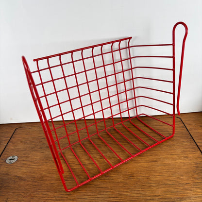 Vintage draadmandje rood