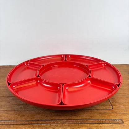 Vintage snackschaal rood