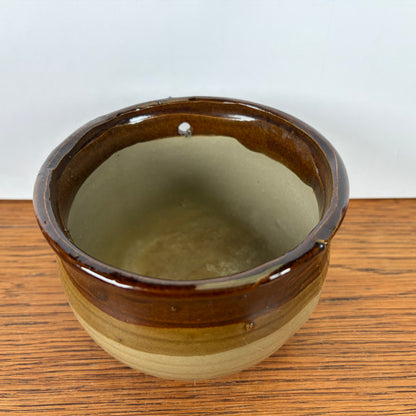 Vintage hangbloempot bruin