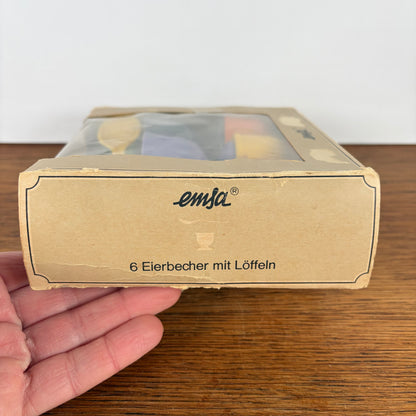 Vintage Emsa eierdopjes met lepeltjes