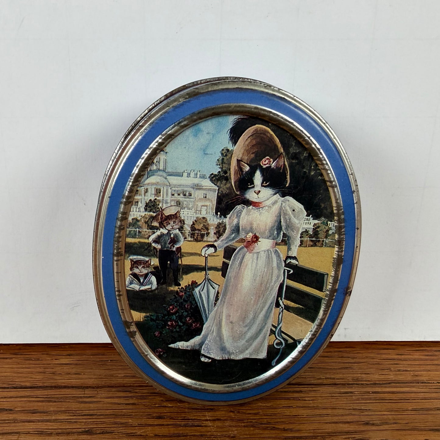Vintage Bentleys blikje blauw kat